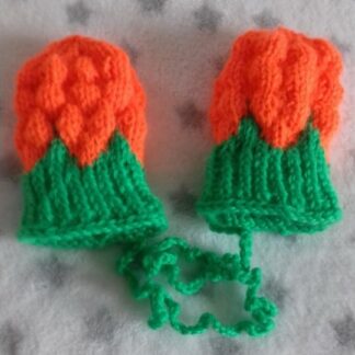 Nr. H 12 Kürbis-Handschuhe 0-4 Mon.