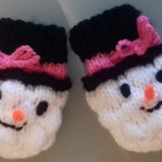 Nr. H 13 Handschuhe rosa Baby-Schneemann