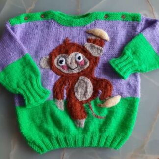 Nr. P 17 Pullover Äffchen mit Bananen 2 jahre
